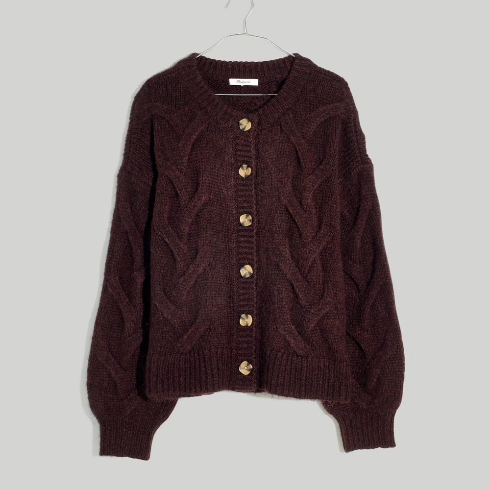 Madewell Cable Ashmont Cardigan Sweater - XS